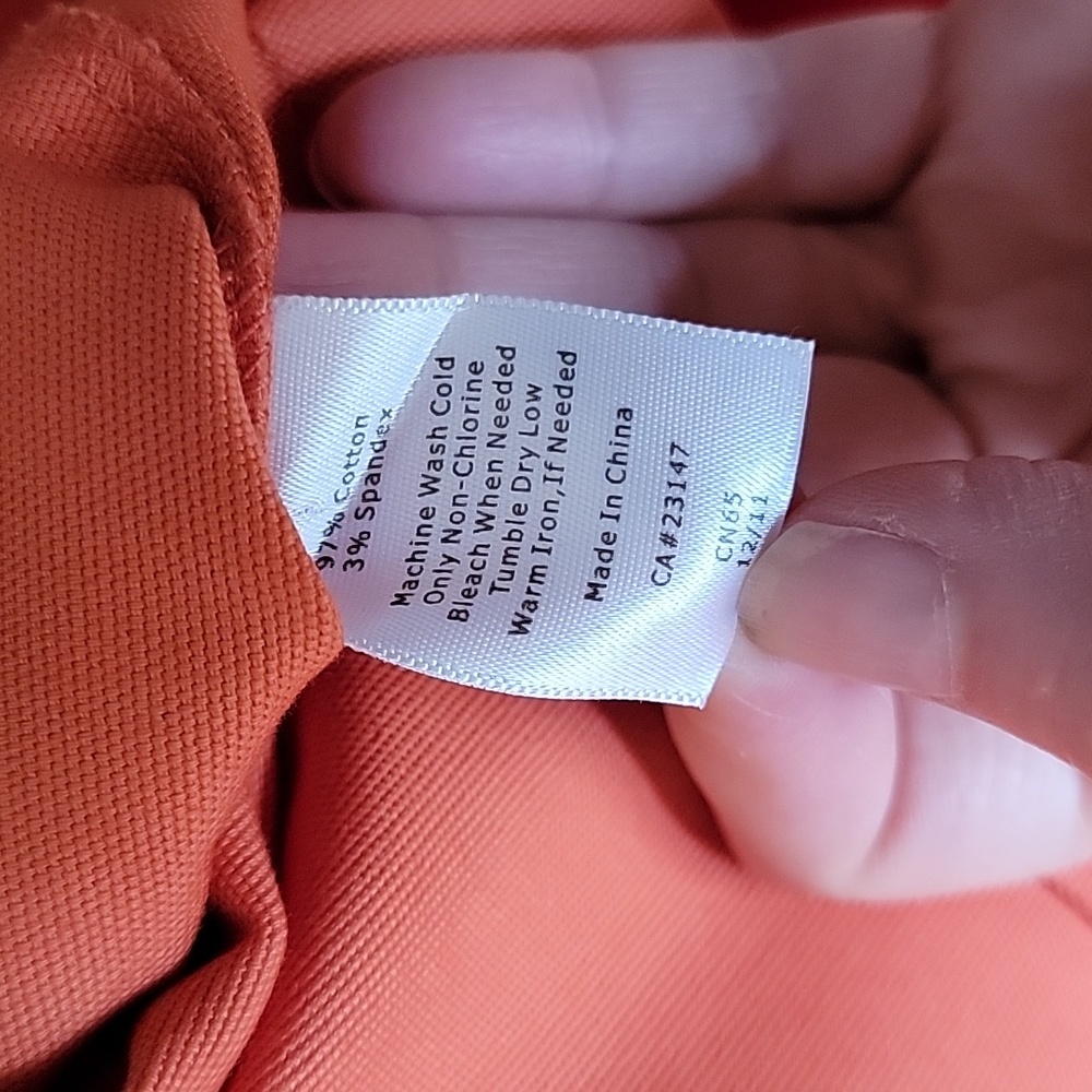 Talbots Orange Wide Waistband Skirt - Picture 6 of 10